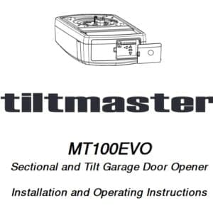 Merlin-MT100EVO-Tiltmaster-Sectional-and-Tilt-Door-Opener-Installation-Manual