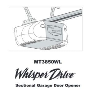 Merlin-MT3850WL-WhisperDrive-Sectional-Garage-Door-Opener-Installation-Manual